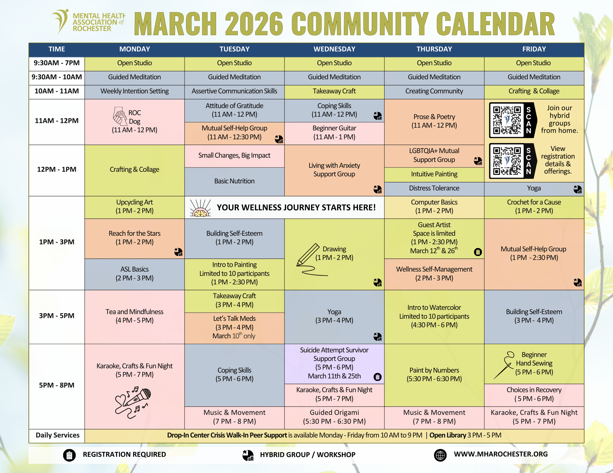 March Calendar Updated