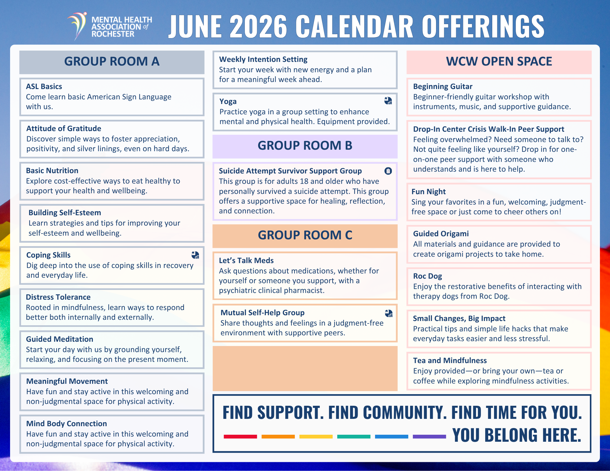 June Calendar Offerings