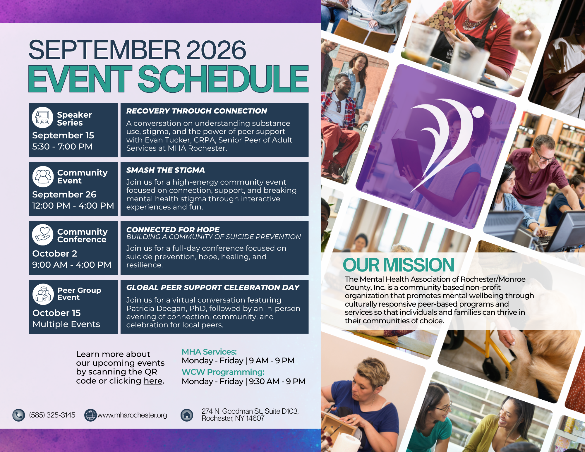 September Event Schedule Updated